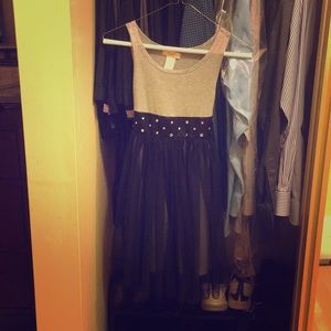 Black and silver dress